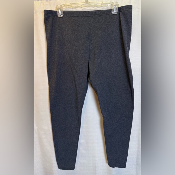 J. Jill Gray Pima Ankle Stretch Elastic Waist Pull On Leggings Sz L - Picture 1 of 7